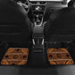 Basotho Blanket Car Mats Lesotho Seanamarena Heritage - Orange - African Pride