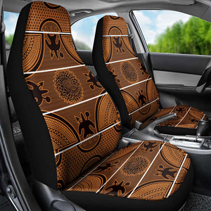 Basotho Blanket Car Seat Cover Lesotho Seanamarena Heritage - Orange - African Pride