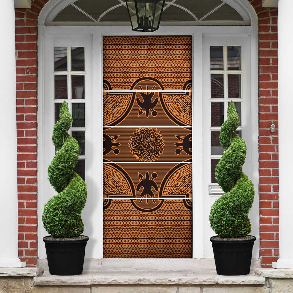 Lesotho Seanamarena Door Cover Basotho Traditional Blanket Style - Orange