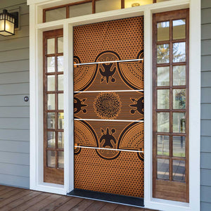 Lesotho Seanamarena Door Cover Basotho Traditional Blanket Style - Orange