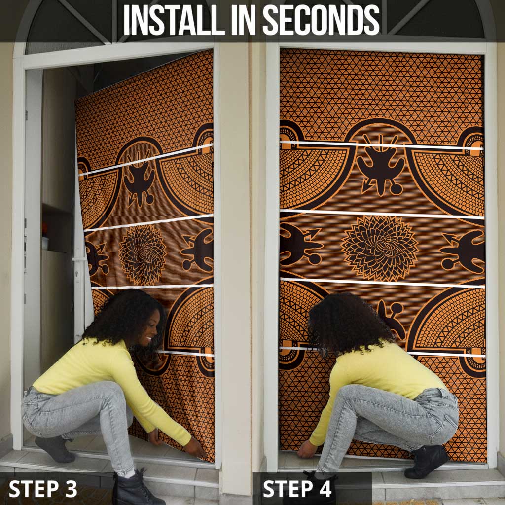 Lesotho Seanamarena Door Cover Basotho Traditional Blanket Style - Orange