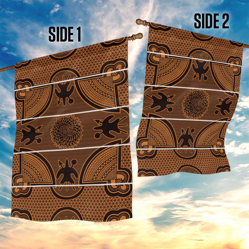 Basotho Blanket Garden Flag Lesotho Seanamarena Heritage - Orange - African Pride
