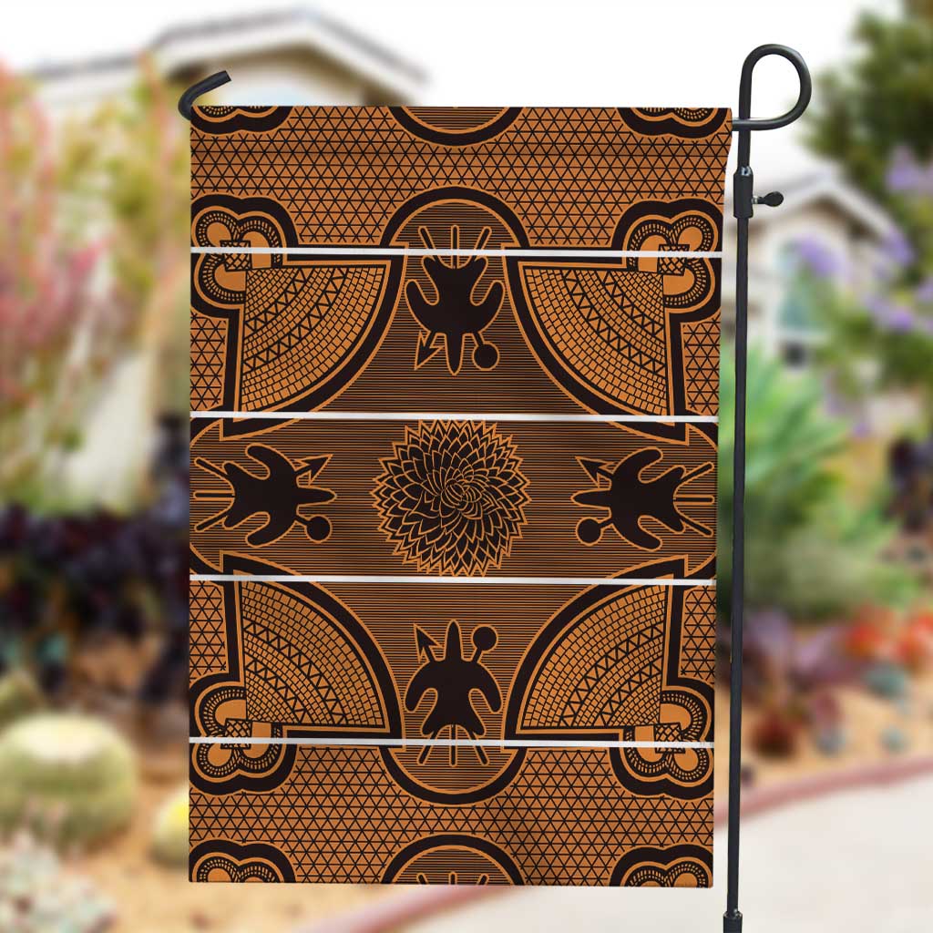 Basotho Blanket Garden Flag Lesotho Seanamarena Heritage - Orange - African Pride