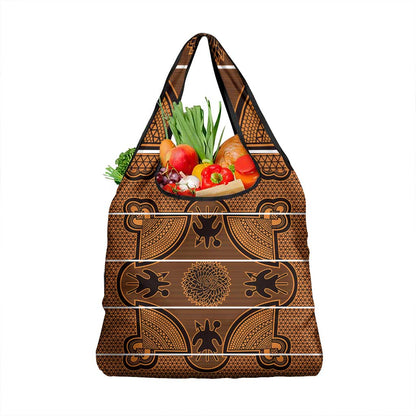 Basotho Blanket Grocery Bag Lesotho Seanamarena Heritage - Orange - African Pride