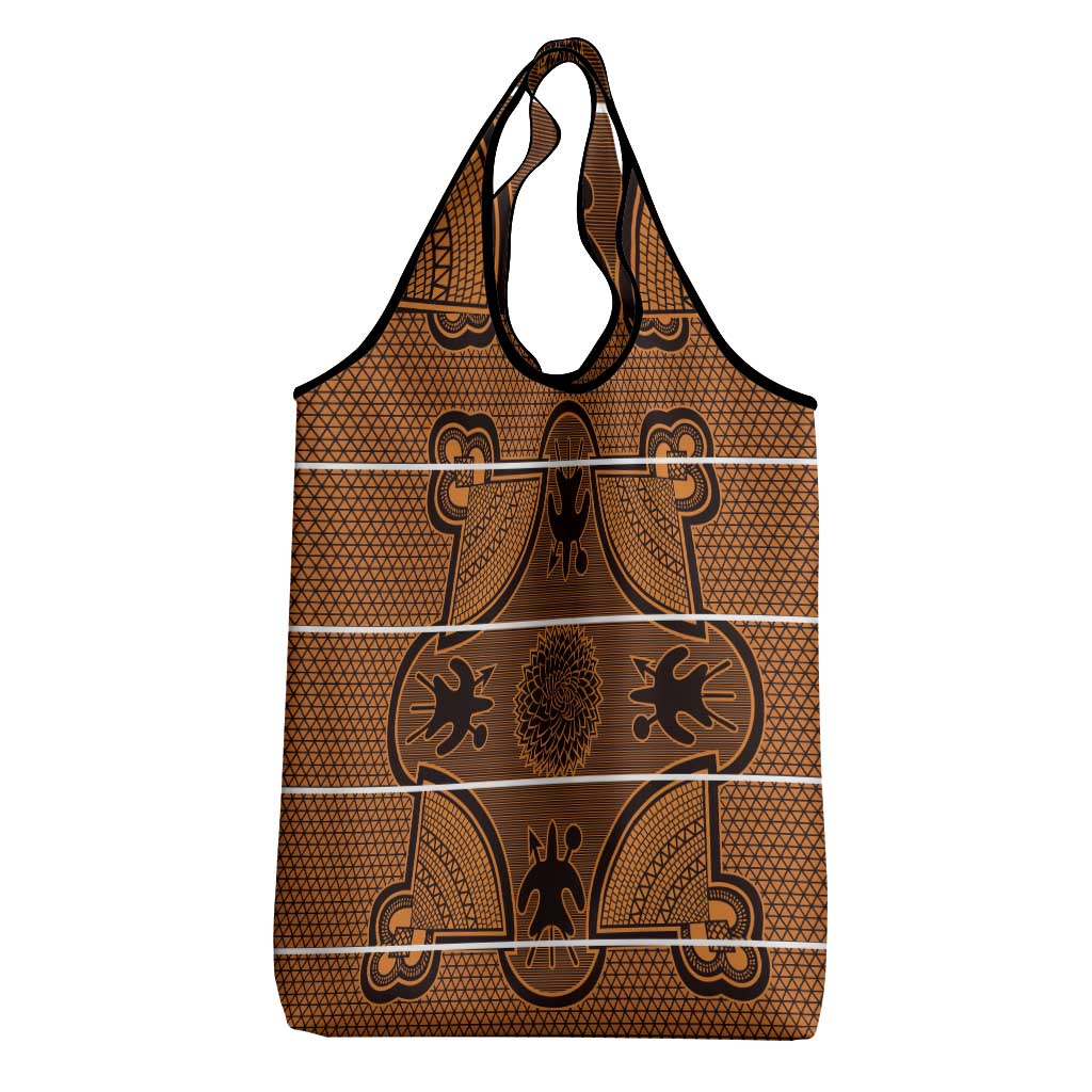 Basotho Blanket Grocery Bag Lesotho Seanamarena Heritage - Orange - African Pride
