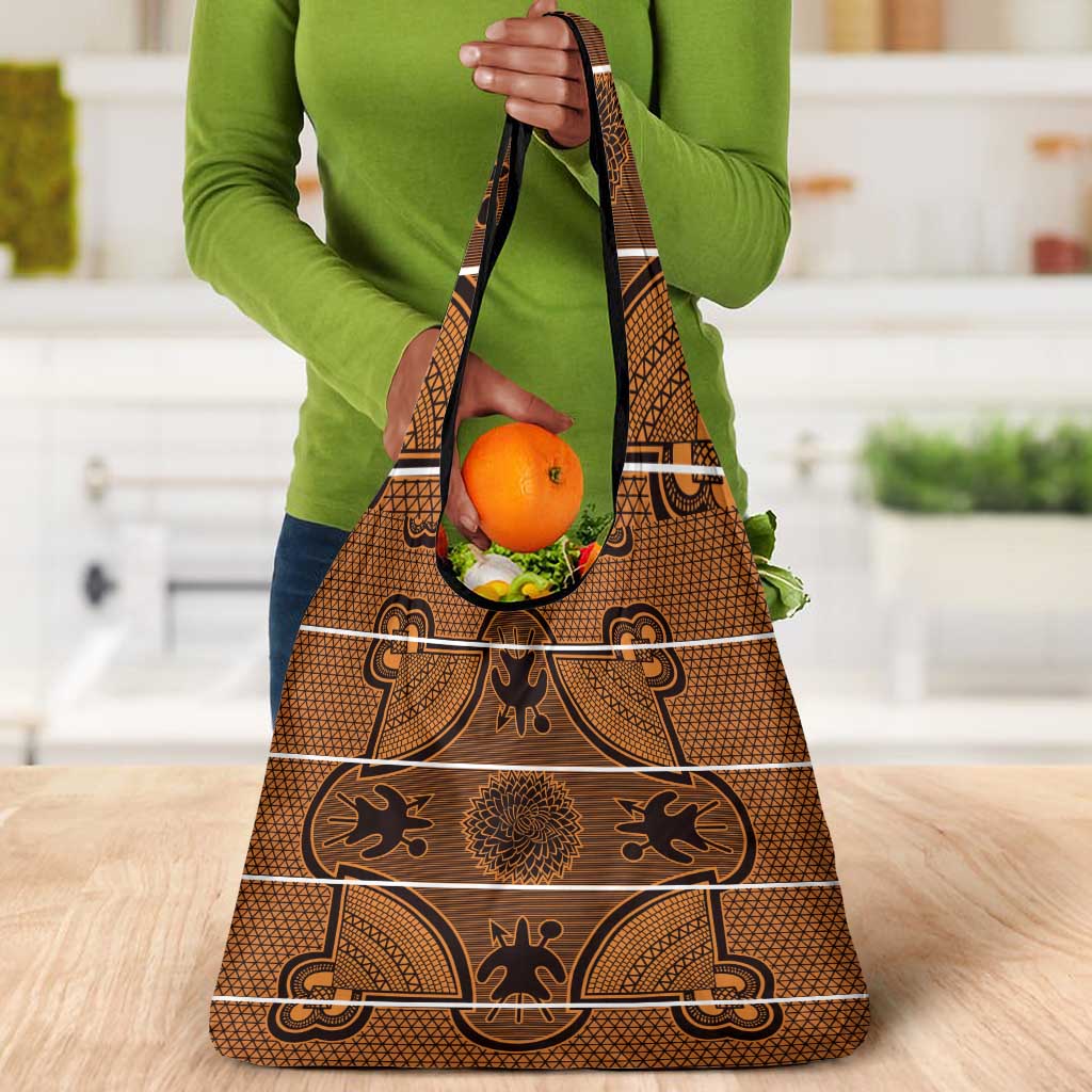 Basotho Blanket Grocery Bag Lesotho Seanamarena Heritage - Orange - African Pride
