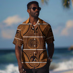 Basotho Blanket Hawaiian Shirt Lesotho Seanamarena Heritage - Orange - African Pride
