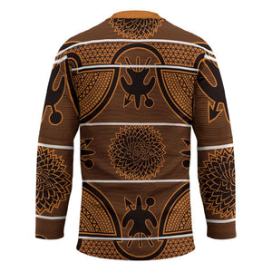 Lesotho Seanamarena Hockey Jersey Basotho Traditional Blanket Style - Orange