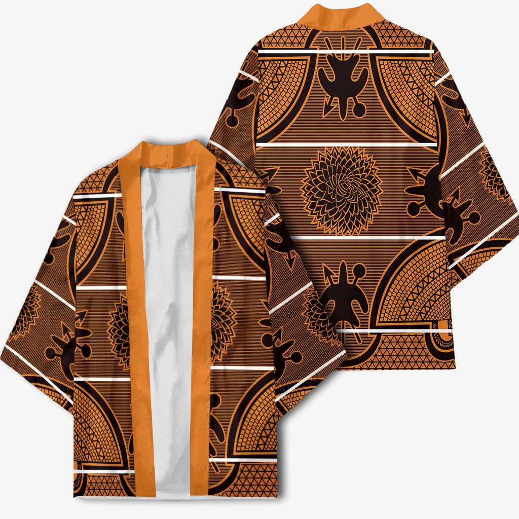 Lesotho Seanamarena Kimono Basotho Traditional Blanket Style - Orange