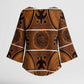 Lesotho Seanamarena Kimono Sleeve Blouse Basotho Traditional Blanket Style - Orange
