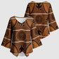 Lesotho Seanamarena Kimono Sleeve Blouse Basotho Traditional Blanket Style - Orange