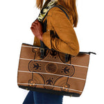 Basotho Blanket Leather Tote Bag Lesotho Seanamarena Heritage - Orange - African Pride