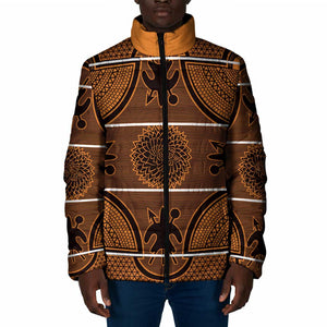 Lesotho Seanamarena Padded Jacket Basotho Traditional Blanket Style - Orange