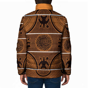 Lesotho Seanamarena Padded Jacket Basotho Traditional Blanket Style - Orange