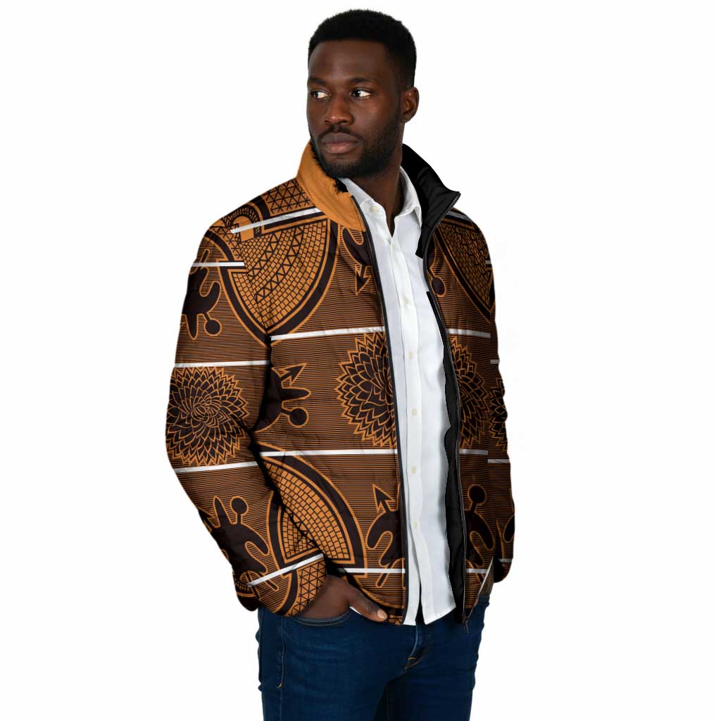 Lesotho Seanamarena Padded Jacket Basotho Traditional Blanket Style - Orange