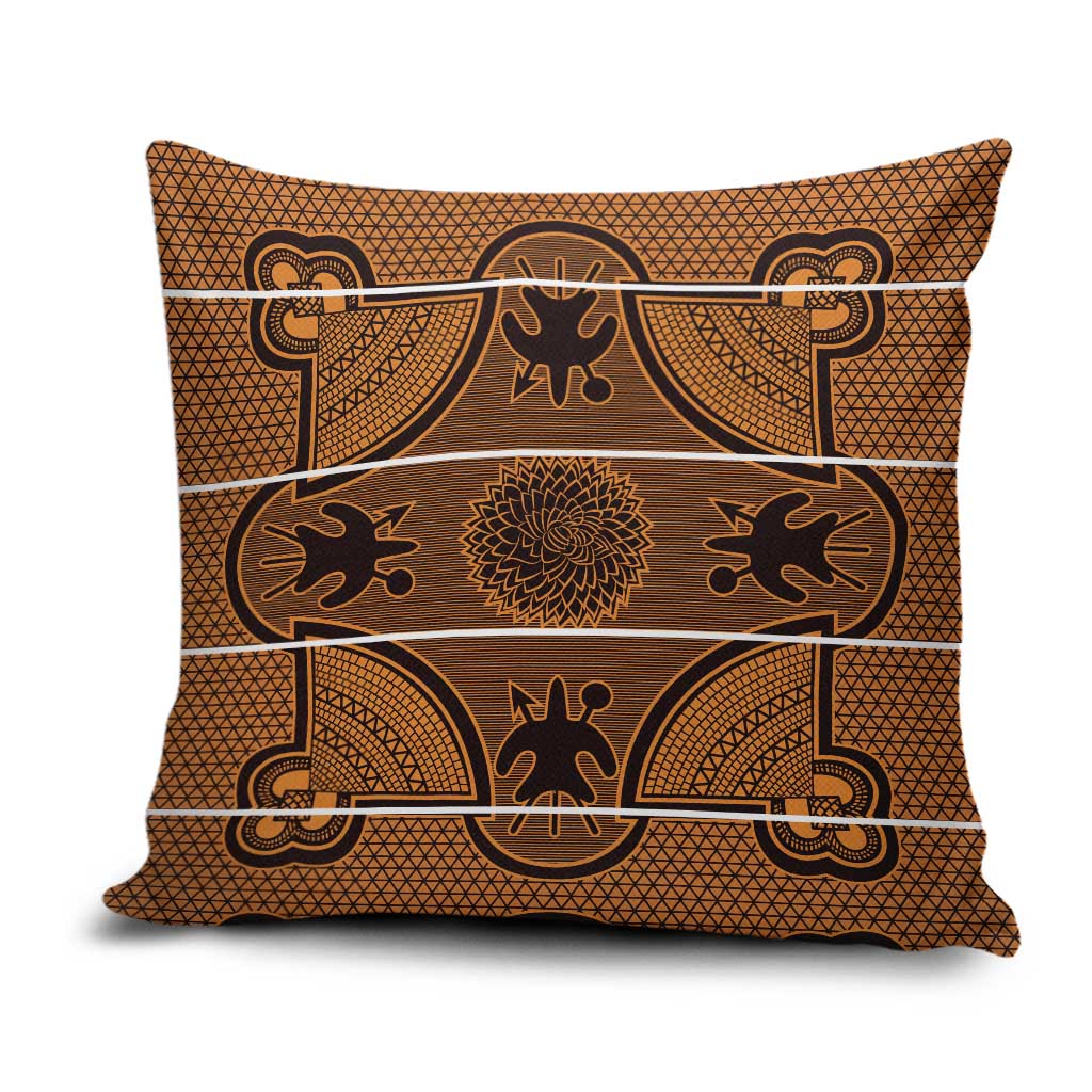 Lesotho Seanamarena Pillow Cover Basotho Traditional Blanket Style - Orange