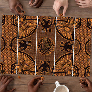 Lesotho Seanamarena Puzzle Basotho Traditional Blanket Style - Orange