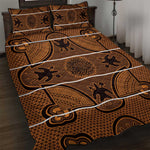 Basotho Blanket Quilt Bed Set Lesotho Seanamarena Heritage - Orange - African Pride