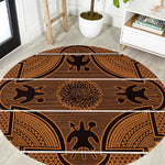 Basotho Blanket Round Carpet Lesotho Seanamarena Heritage - Orange - African Pride