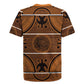 Basotho Blanket Rugby Jersey Lesotho Seanamarena Heritage - Orange - African Pride