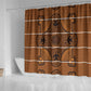 Basotho Blanket Shower Curtain Lesotho Seanamarena Heritage - Orange - African Pride