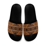 Lesotho Seanamarena Slide Sandals Basotho Traditional Blanket Style - Orange