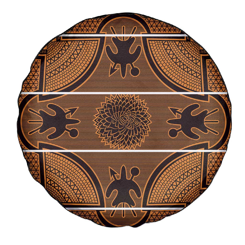 Basotho Blanket Spare Tire Cover Lesotho Seanamarena Heritage - Orange - African Pride