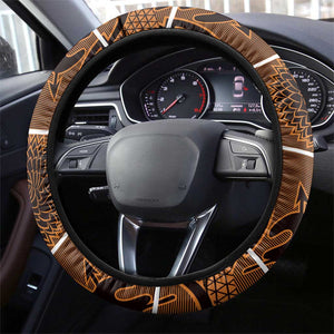 Basotho Blanket Steering Wheel Cover Lesotho Seanamarena Heritage - Orange - African Pride