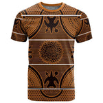 Basotho Blanket T shirt Lesotho Seanamarena Heritage - Orange - African Pride