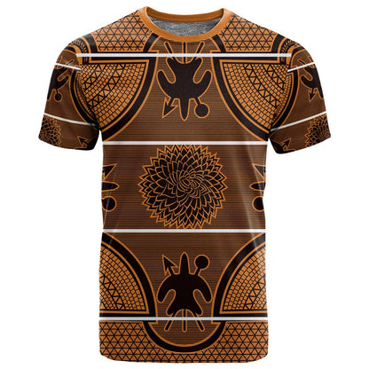 Basotho Blanket T shirt Lesotho Seanamarena Heritage - Orange - African Pride