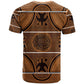 Basotho Blanket T shirt Lesotho Seanamarena Heritage - Orange - African Pride