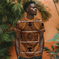 Basotho Blanket T shirt Lesotho Seanamarena Heritage - Orange - African Pride