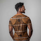 Basotho Blanket T shirt Lesotho Seanamarena Heritage - Orange - African Pride