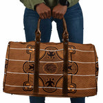 Lesotho Seanamarena Travel Bag Basotho Traditional Blanket Style - Orange