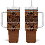 Basotho Blanket Tumbler With Handle Lesotho Seanamarena Heritage - Orange - African Pride