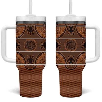 Basotho Blanket Tumbler With Handle Lesotho Seanamarena Heritage - Orange - African Pride