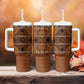 Basotho Blanket Tumbler With Handle Lesotho Seanamarena Heritage - Orange - African Pride