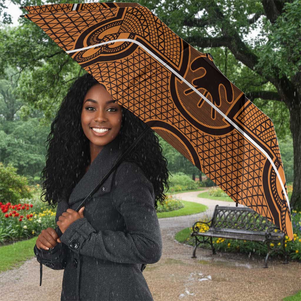 Lesotho Seanamarena Umbrella Basotho Traditional Blanket Style - Orange