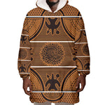 Basotho Blanket Wearable Blanket Hoodie Lesotho Seanamarena Heritage - Orange - African Pride