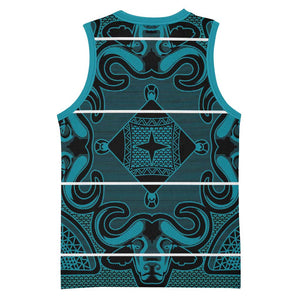 Basotho Blanket Basketball Jersey Lesotho Motlatsi Seanamarena Heritage - Lesotho Breeze LT15