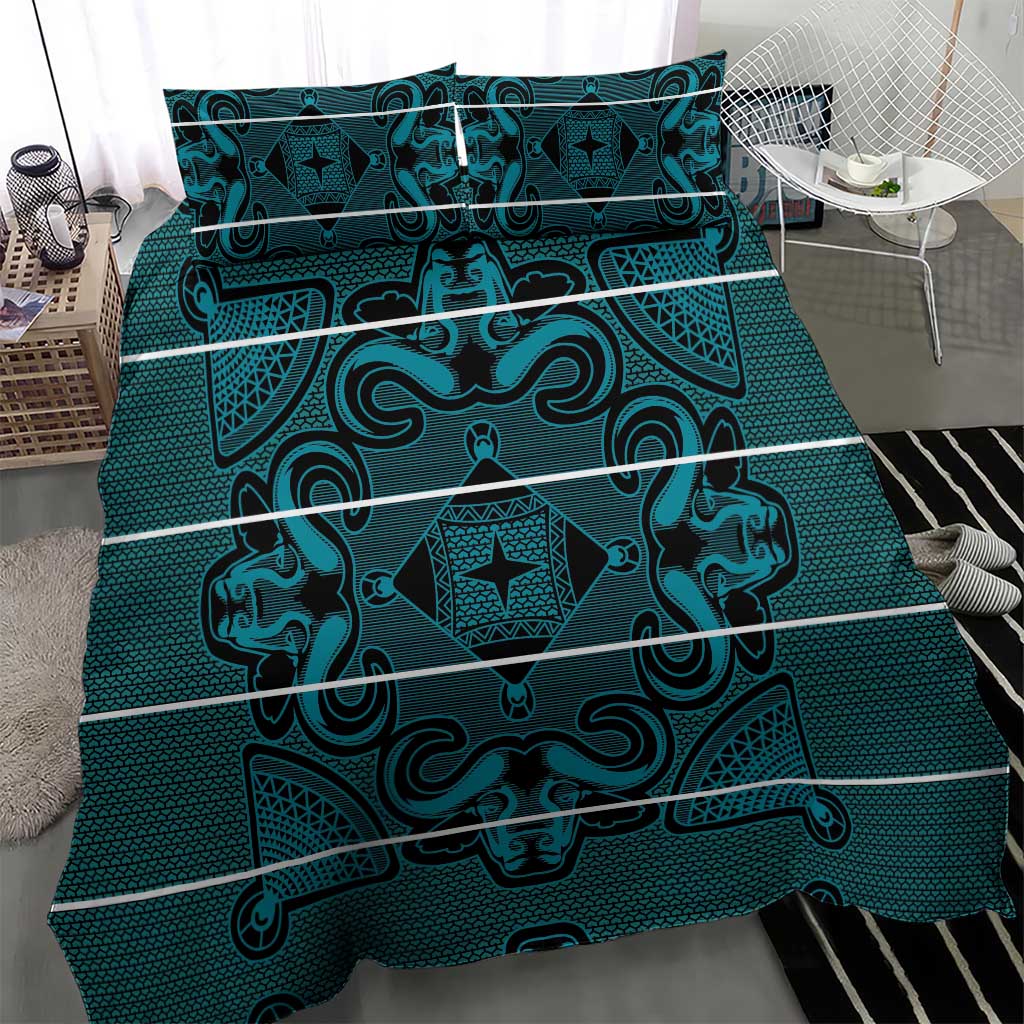 Basotho Blanket Bedding Set Lesotho Motlatsi Seanamarena Heritage - Lesotho Breeze - African Pride