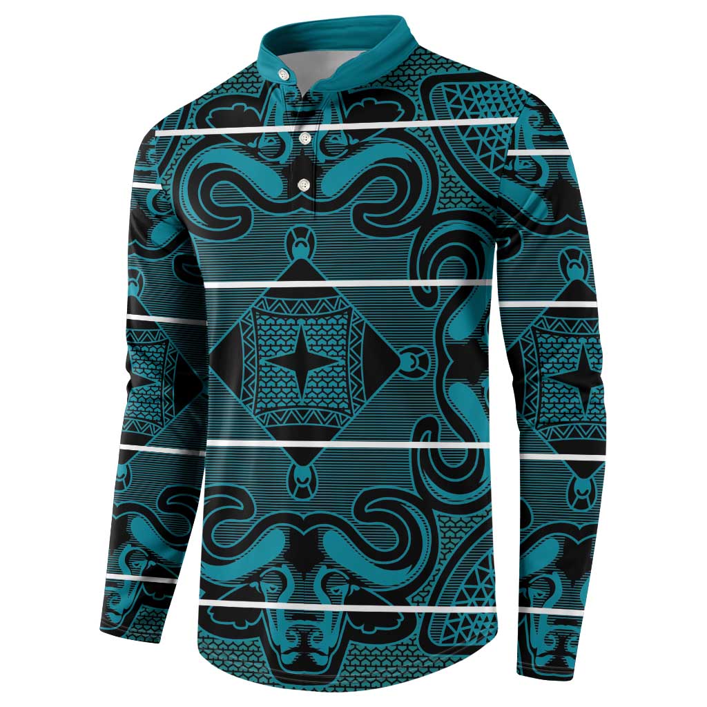 Lesotho Seanamarena - Motlatsi Button Sweatshirt Basotho Traditional Blanket Style - Lesotho Breeze
