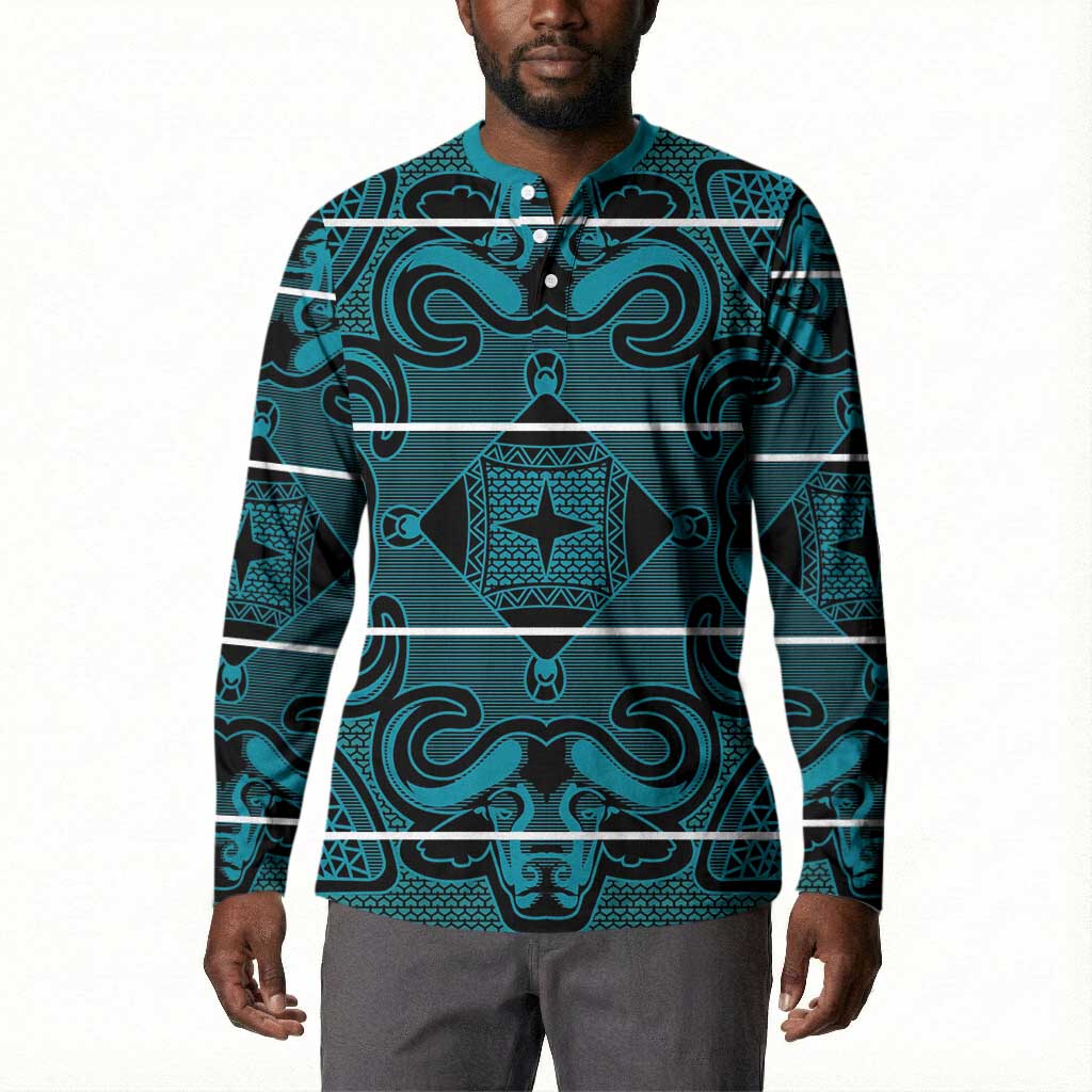 Lesotho Seanamarena - Motlatsi Button Sweatshirt Basotho Traditional Blanket Style - Lesotho Breeze