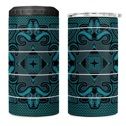 Basotho Blanket 4 in 1 Can Cooler Tumbler Lesotho Motlatsi Seanamarena Heritage - Lesotho Breeze - African Pride