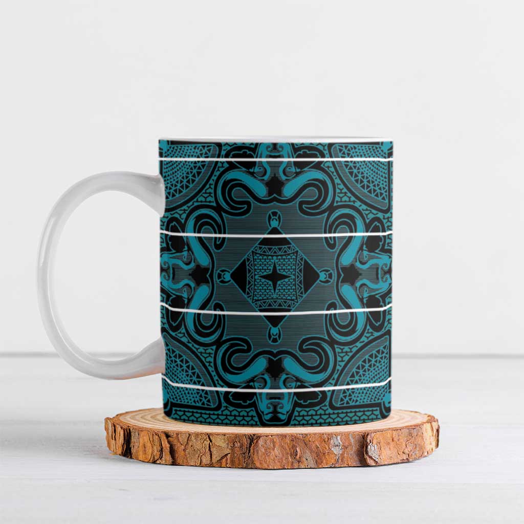 Lesotho Seanamarena - Motlatsi Ceramic Mug Basotho Traditional Blanket Style - Lesotho Breeze