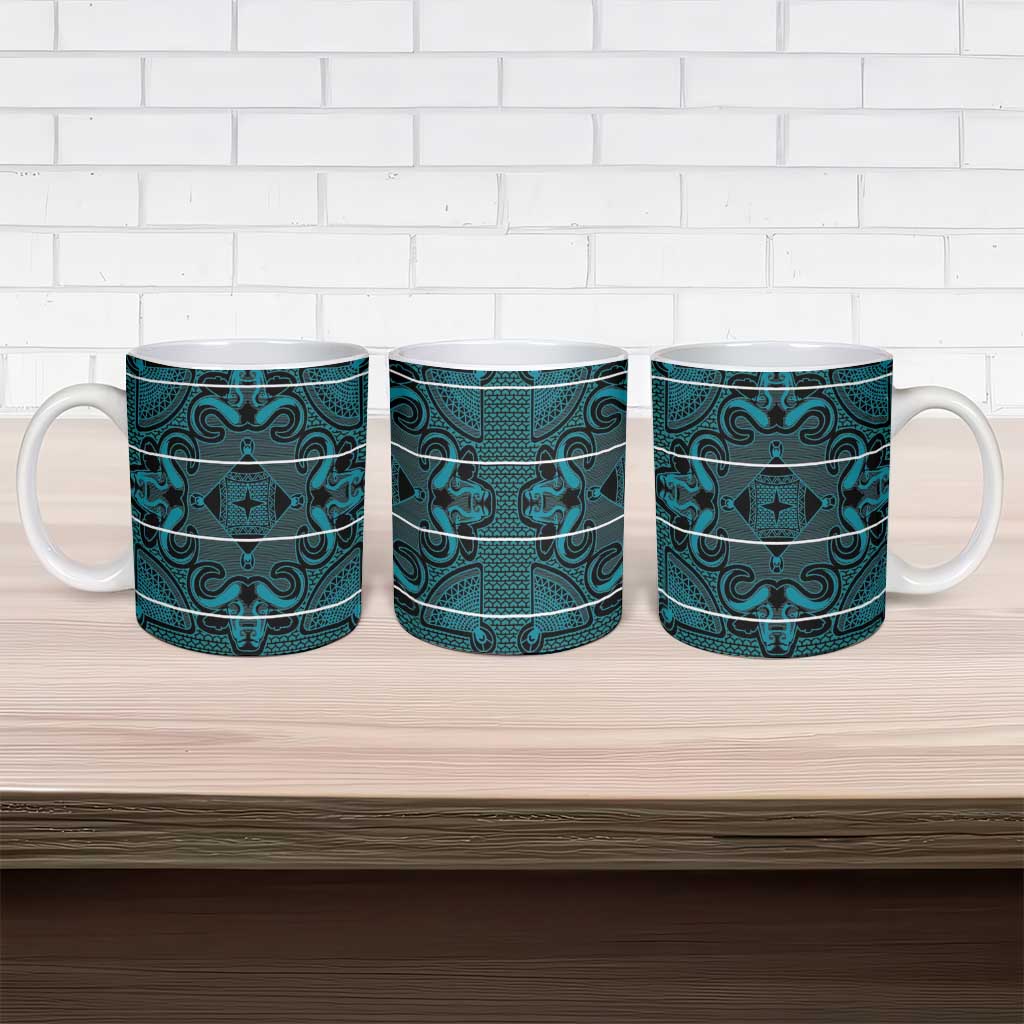 Lesotho Seanamarena - Motlatsi Ceramic Mug Basotho Traditional Blanket Style - Lesotho Breeze