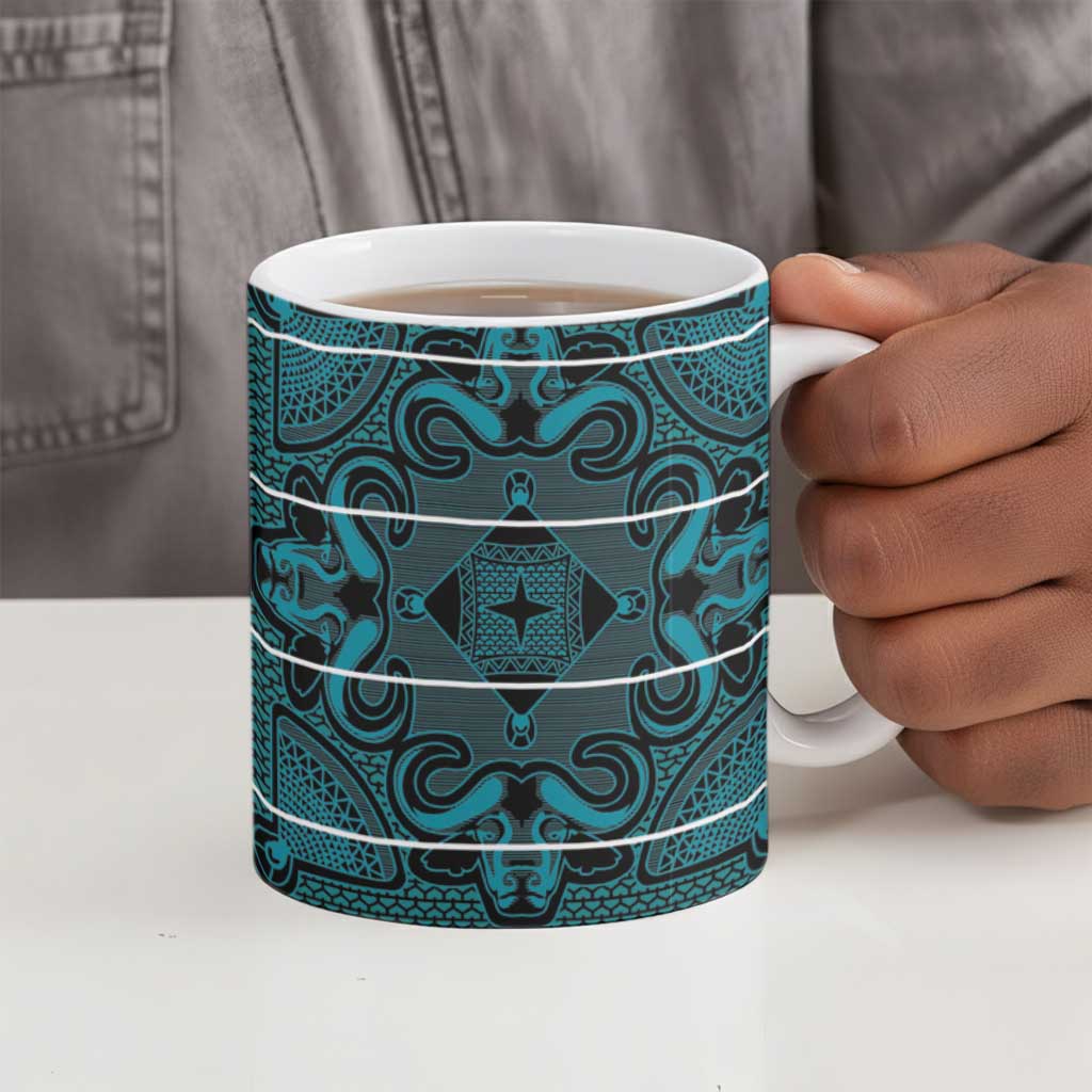 Lesotho Seanamarena - Motlatsi Ceramic Mug Basotho Traditional Blanket Style - Lesotho Breeze