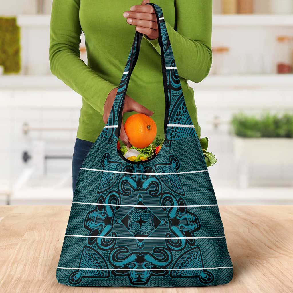 Basotho Blanket Grocery Bag Lesotho Motlatsi Seanamarena Heritage - Lesotho Breeze - African Pride