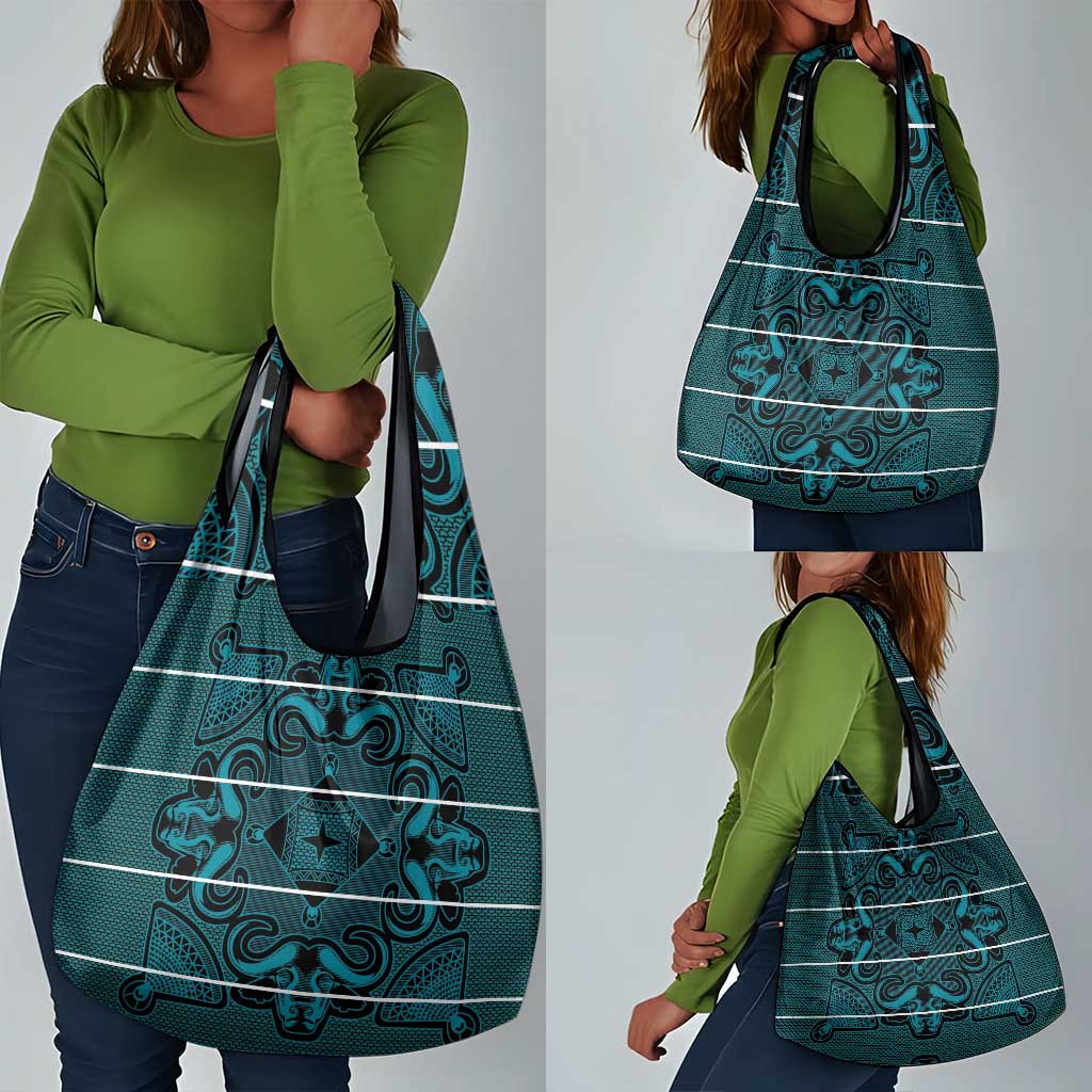 Basotho Blanket Grocery Bag Lesotho Motlatsi Seanamarena Heritage - Lesotho Breeze - African Pride
