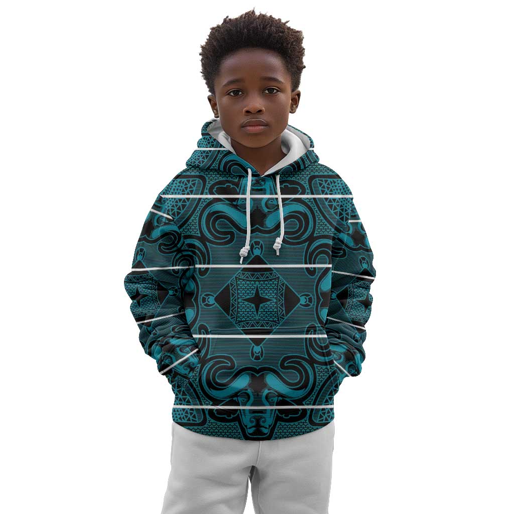 Basotho Blanket Kid Hoodie Lesotho Motlatsi Seanamarena Heritage - Lesotho Breeze - African Pride